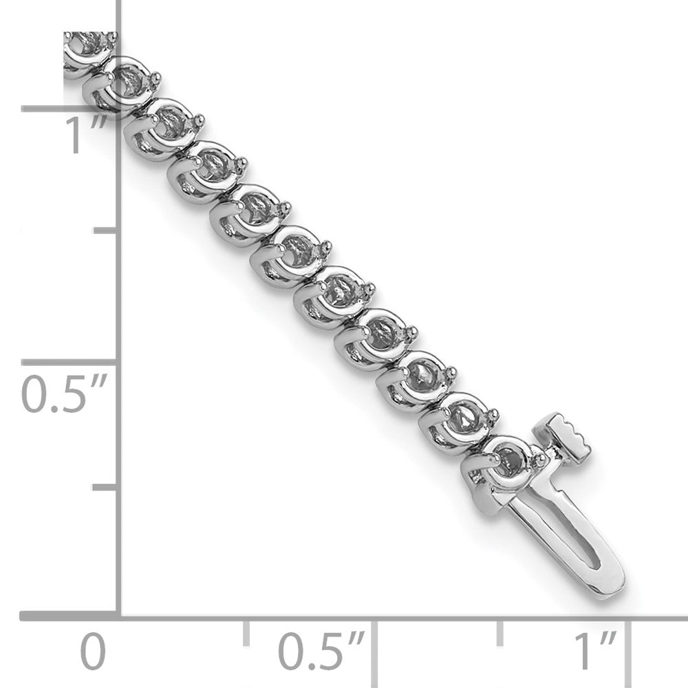 Holds 2.9 carat 58- Round Diamond 2-prong Tennis Bracelet Mounting - WBC
