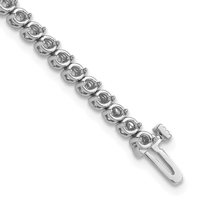 Holds 2.9 carat 58- Round Diamond 2-prong Tennis Bracelet Mounting - WBC