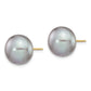 12- Grey Button Freshwater Cultured Pearl Stud Post Earrings - WBC