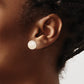 13- Button Freshwater Cultured Pearl Stud Post Earrings - WBC