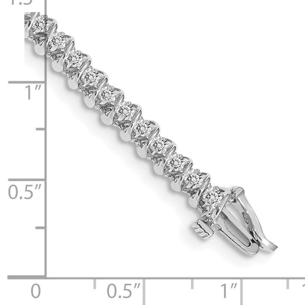 Holds 0.93 carat 55- Round Diamond Fancy Spiral Tennis Bracelet Mounting - WBC