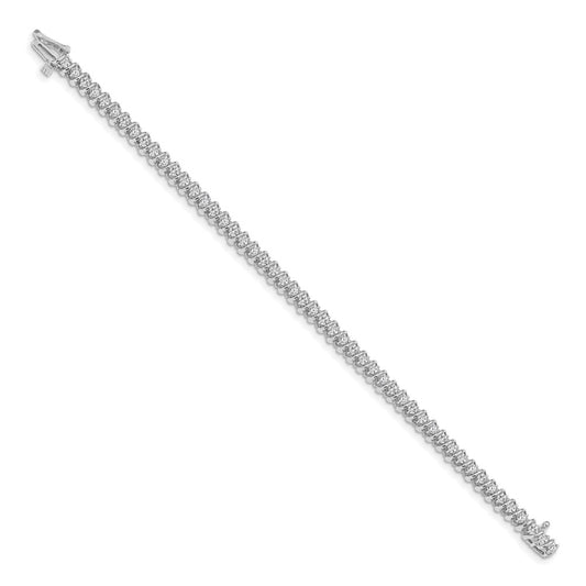 Holds 1.4 carat 50- Round Diamond Fancy Spiral Tennis Bracelet Mounting - WBC