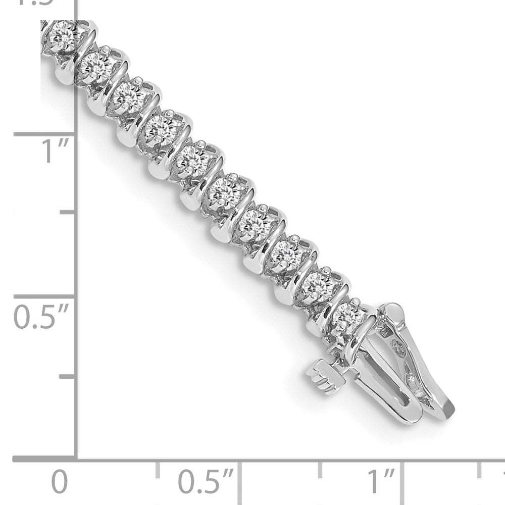 Holds 1.4 carat 50- Round Diamond Fancy Spiral Tennis Bracelet Mounting - WBC