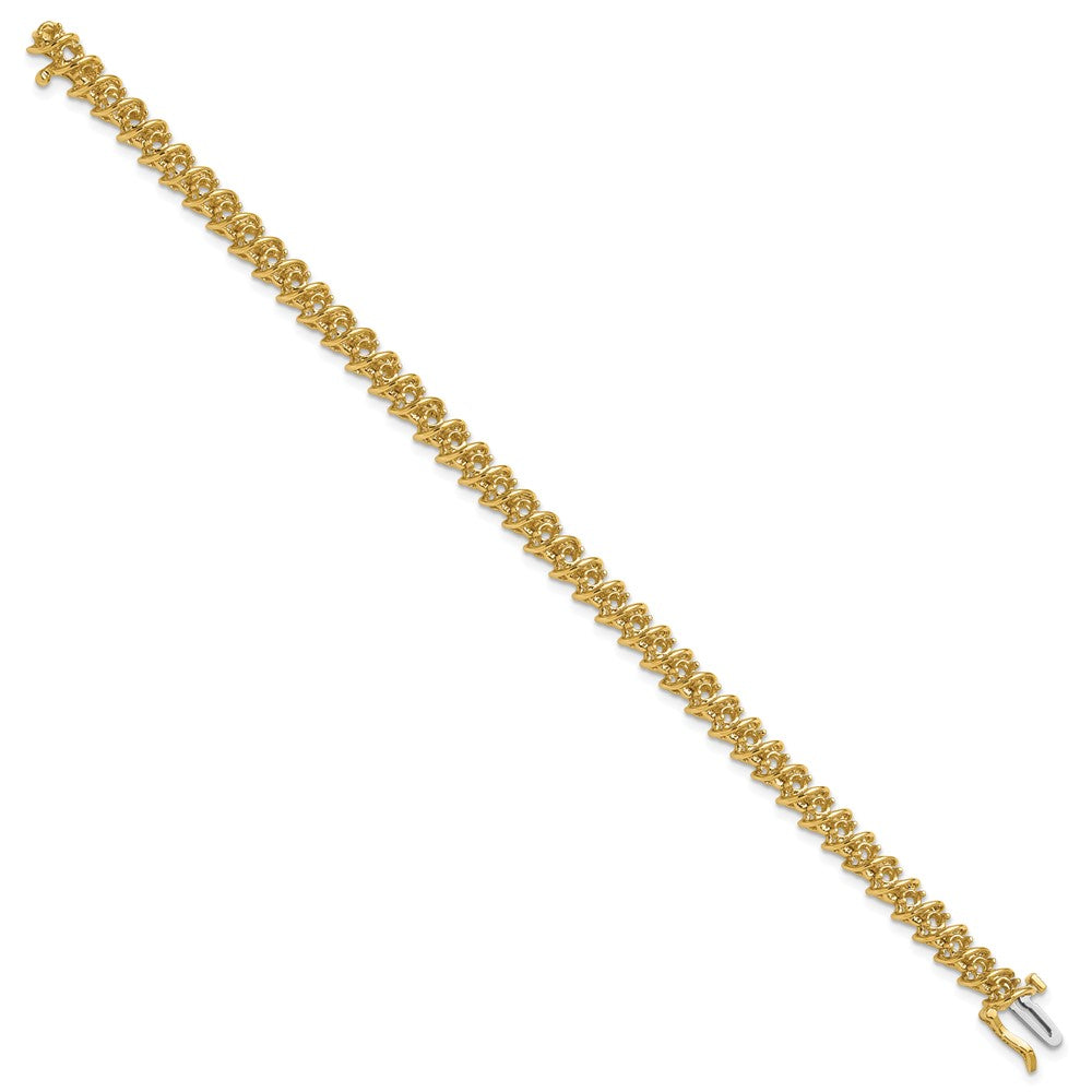 Holds 2.25 carat 43- Round Diamond Fancy Spiral Tennis Bracelet Mounting - WBC