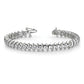 Holds 3.31 carat 42- Round Diamond Fancy Spiral Tennis Bracelet Mounting - WBC