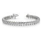 Holds 3.31 carat 42- Round Diamond Fancy Spiral Tennis Bracelet Mounting - WBC