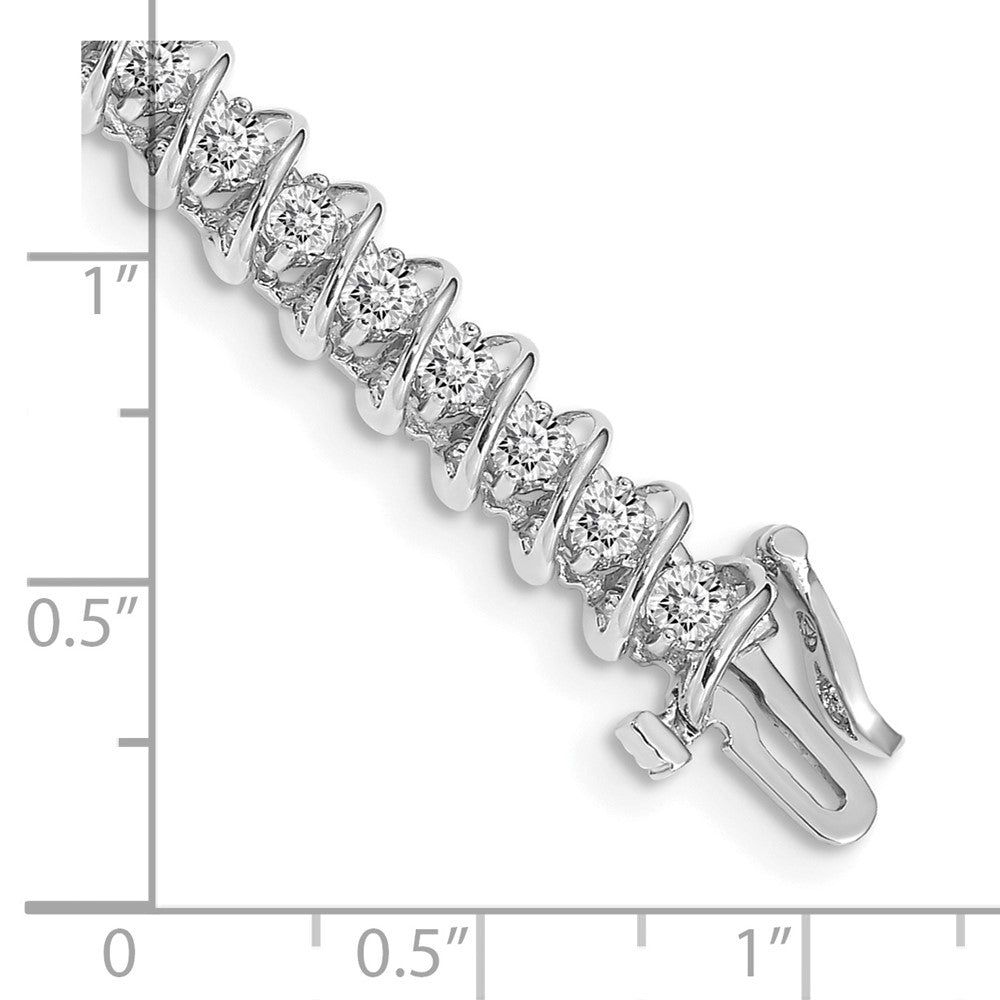 Holds 3.31 carat 42- Round Diamond Fancy Spiral Tennis Bracelet Mounting - WBC