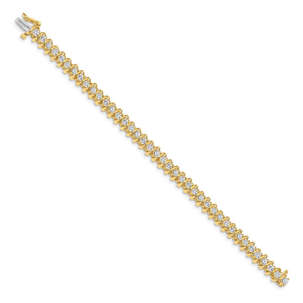 Holds 3.72 carat 40- Round Diamond Fancy Spiral Tennis Bracelet Mounting - WBC