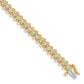 Holds 3.72 carat 40- Round Diamond Fancy Spiral Tennis Bracelet Mounting - WBC
