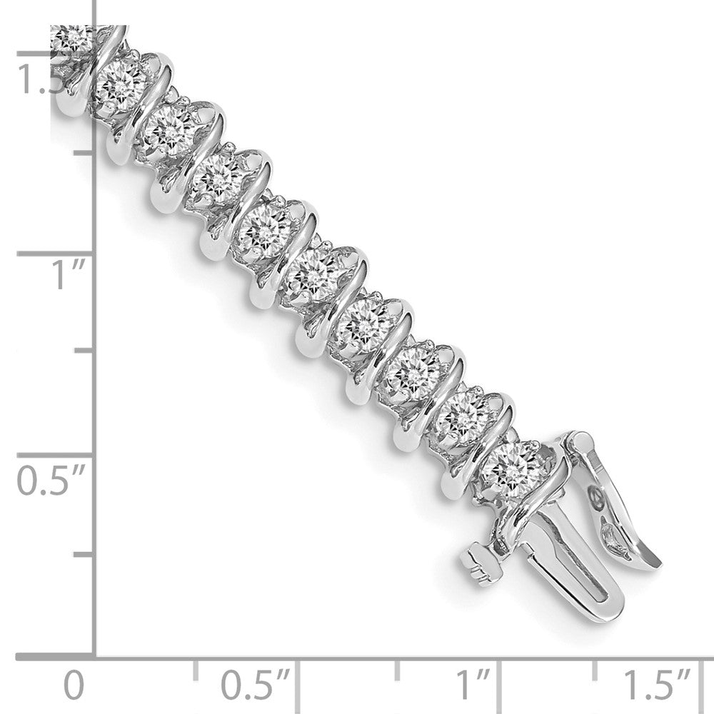 Holds 3.72 carat 40- Round Diamond Fancy Spiral Tennis Bracelet Mounting - WBC
