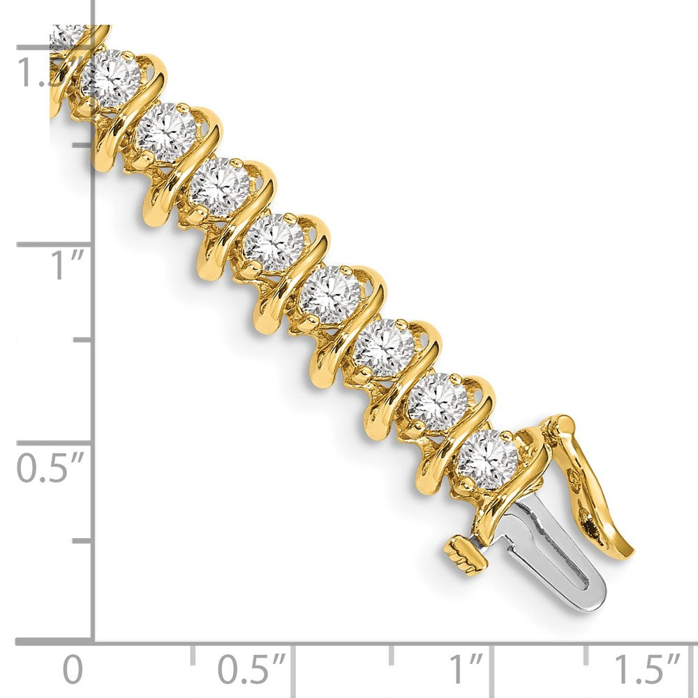 Holds 5 carat 36- Round Diamond Fancy Spiral Tennis Bracelet Mounting - WBC