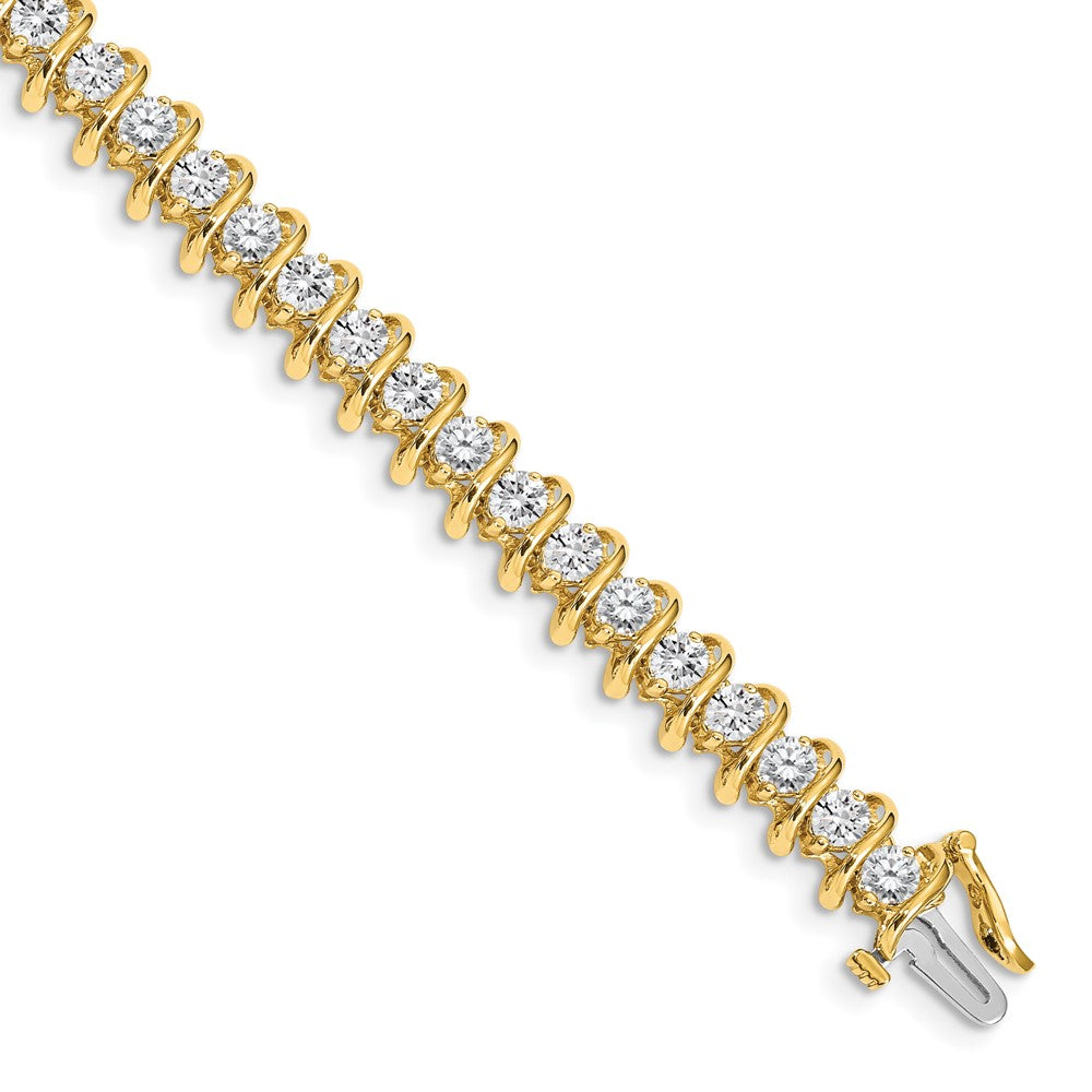 Holds 5 carat 36- Round Diamond Fancy Spiral Tennis Bracelet Mounting - WBC