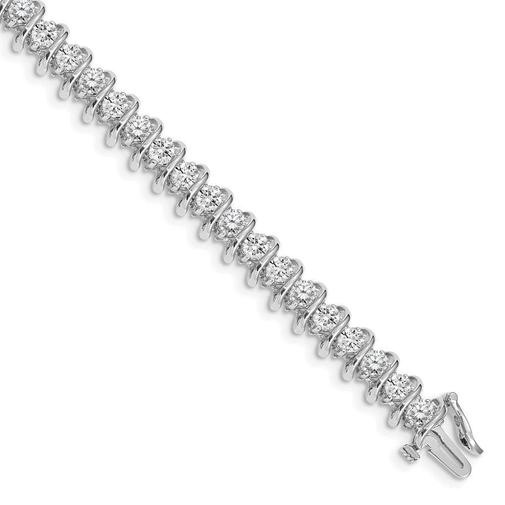 Holds 5 carat 36- Round Diamond Fancy Spiral Tennis Bracelet Mounting - WBC