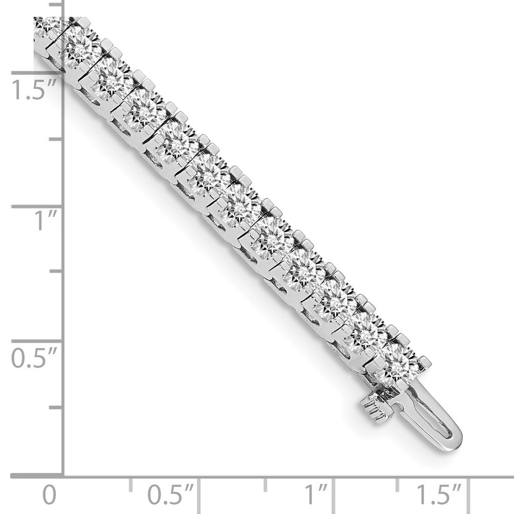 Holds 7.5 carat 42- Round Diamond 4-prong Tennis Bracelet Mounting - WBC