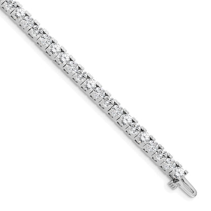 Holds 7.5 carat 42- Round Diamond 4-prong Tennis Bracelet Mounting - WBC
