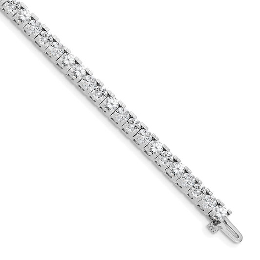Holds 7.5 carat 42- Round Diamond 4-prong Tennis Bracelet Mounting - WBC