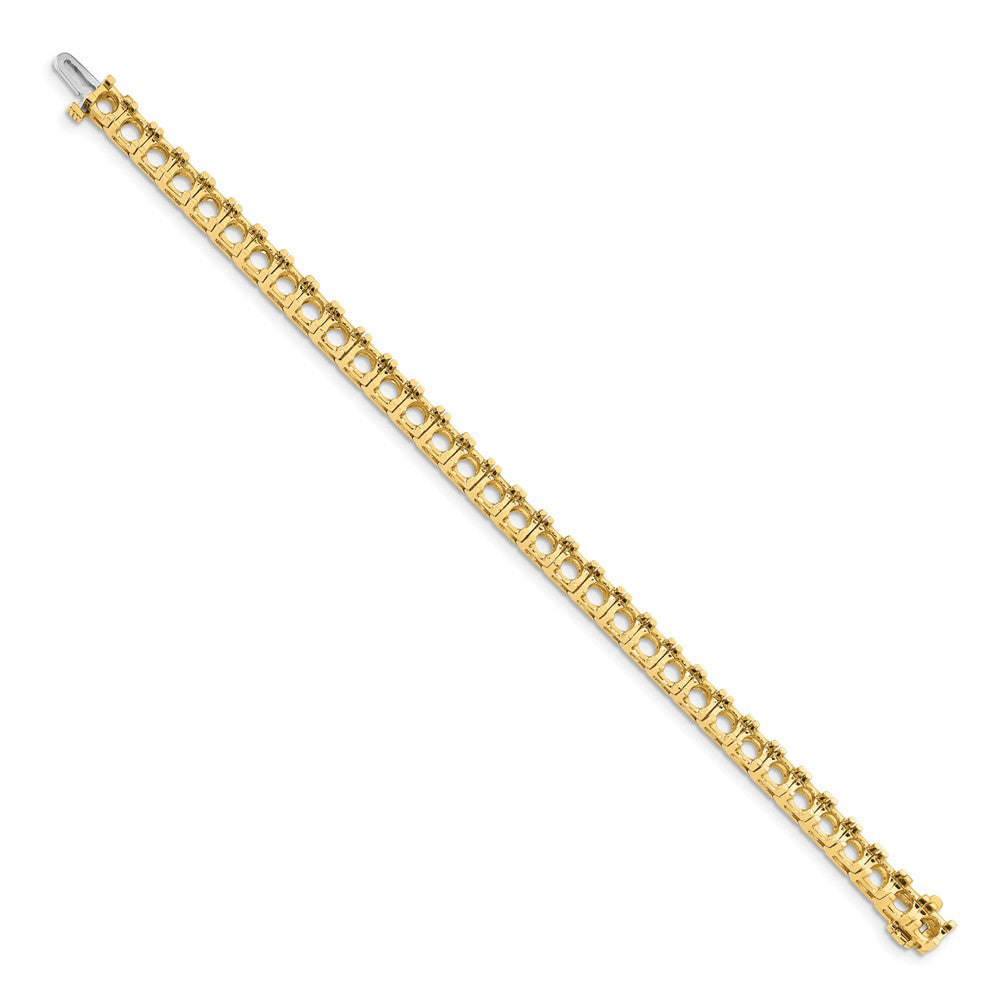 Holds 17 carat 33- Round Diamond 4-prong Tennis Bracelet Mounting - WBC