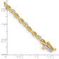 Holds 1/2 carat 11- Round Diamond 4-prong X-design Tennis Bracelet Mounting - WBC