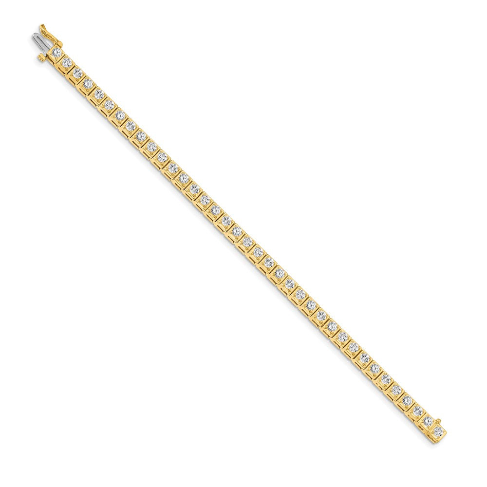 Holds 3.75 carat 37- Round Diamond 4-prong Tennis Bracelet Mounting - WBC