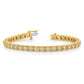 Holds 3.75 carat 37- Round Diamond 4-prong Tennis Bracelet Mounting - WBC