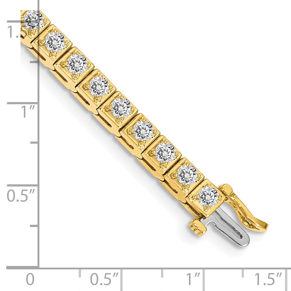Holds 3.75 carat 37- Round Diamond 4-prong Tennis Bracelet Mounting - WBC