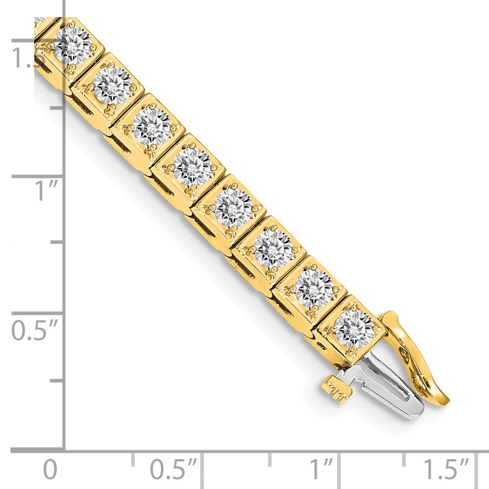 Holds 5.1 carat 34- Round Diamond 4-prong Tennis Bracelet Mounting - WBC