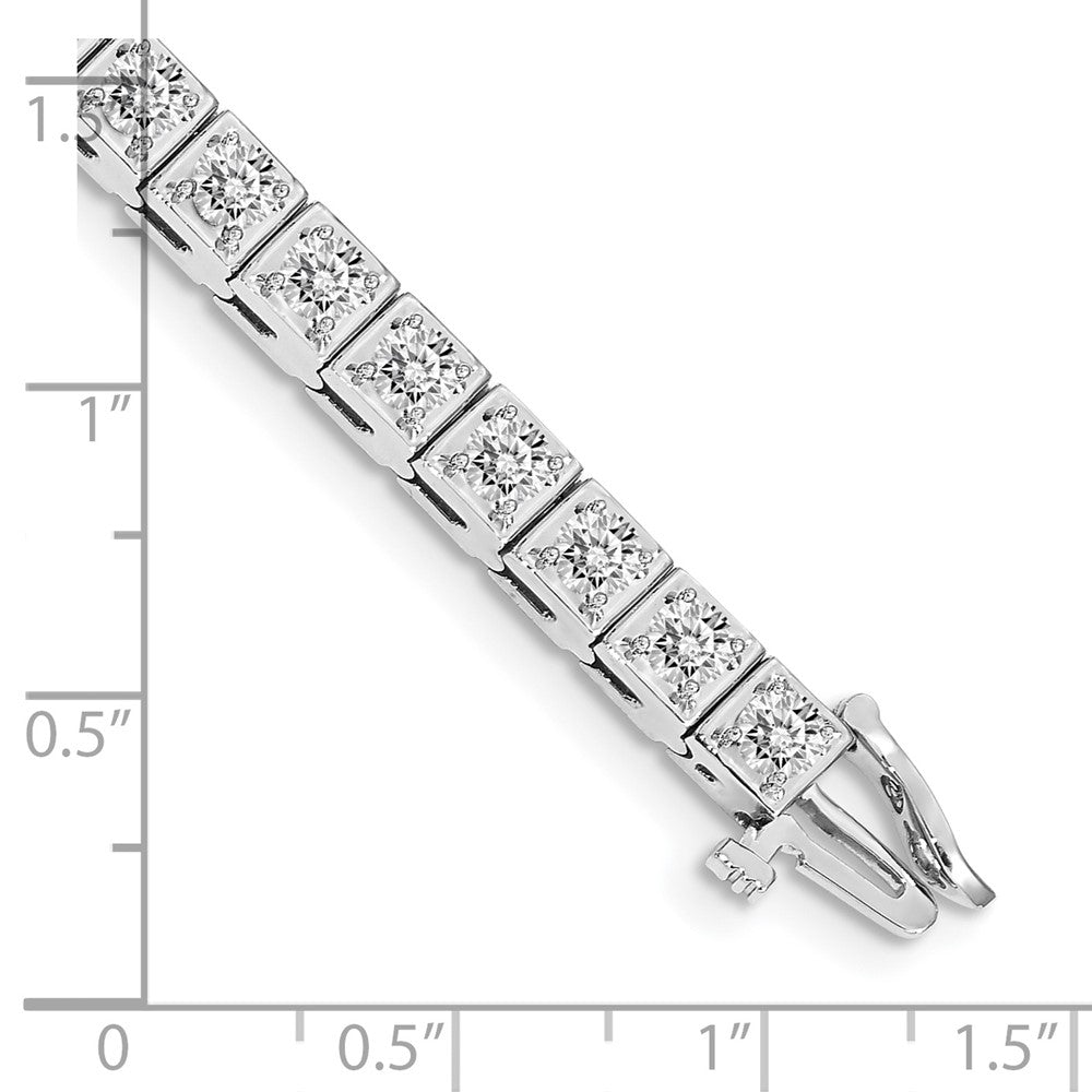 Holds 5.1 carat 34- Round Diamond 4-prong Tennis Bracelet Mounting - WBC