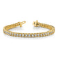 Holds 3.5 carat 60- Round Diamond Half-Bezel Tennis Bracelet Mounting - WBC