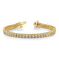 Holds 3.5 carat 60- Round Diamond Half-Bezel Tennis Bracelet Mounting - WBC