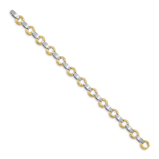 Two-tone Holds 13 Stones up to Satin Curved Bar Add-a-Diamond Bracelet - WBC