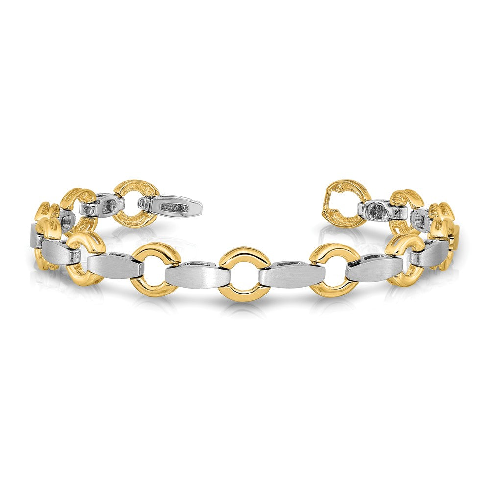 Two-tone Holds 13 Stones up to Satin Curved Bar Add-a-Diamond Bracelet - WBC