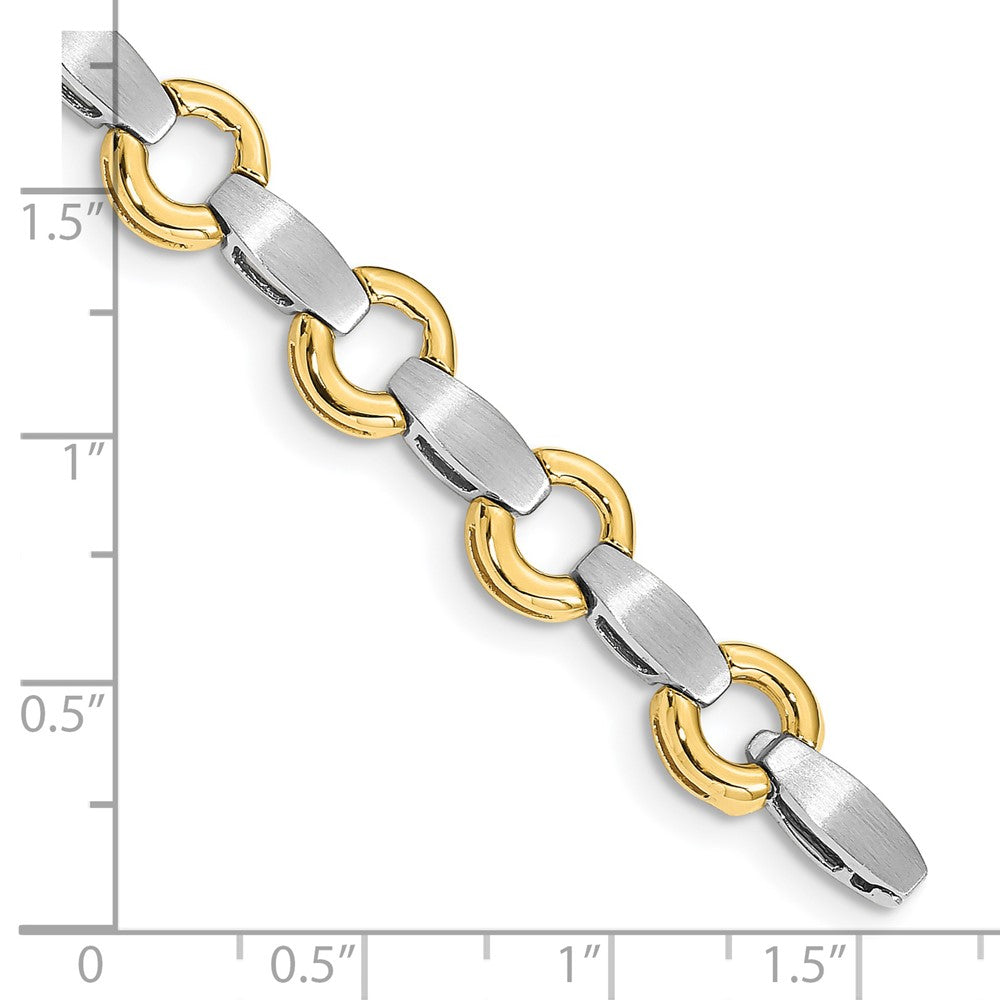 Two-tone Holds 13 Stones up to Satin Curved Bar Add-a-Diamond Bracelet - WBC