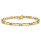 Two-tone Holds 1.87 carat 11- Round Diamond Curved Bar Link Tennis Bracelet Mounting - WBC