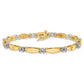 Two-tone Holds 1.87 carat 11- Round Diamond Curved Bar Link Tennis Bracelet Mounting - WBC