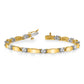 Two-tone Holds 2.75 carat 11- Round Diamond Curved Bar Link Tennis Bracelet Mounting - WBC