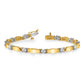 Two-tone Holds 2.75 carat 11- Round Diamond Curved Bar Link Tennis Bracelet Mounting - WBC