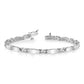 Holds 2.75 carat 11- Round Diamond Curved Bar Link Tennis Bracelet Mounting - WBC