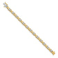 Two-tone Holds 1 carat 14- Round Diamond 4-prong X-design Tennis Bracelet Mounting - WBC