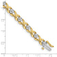 Two-tone Holds 1 carat 14- Round Diamond 4-prong X-design Tennis Bracelet Mounting - WBC