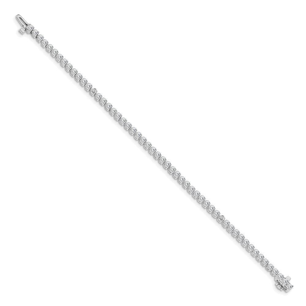 Holds 2.4 carat 59- Round Diamond 3-prong Tennis Bracelet Mounting - WBC