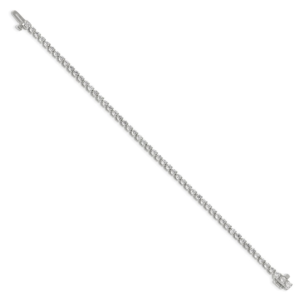 Holds 3.3 carat 56- Round Diamond 3-prong Tennis Bracelet Mounting - WBC