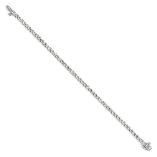 Holds 3.3 carat 56- Round Diamond 3-prong Tennis Bracelet Mounting - WBC