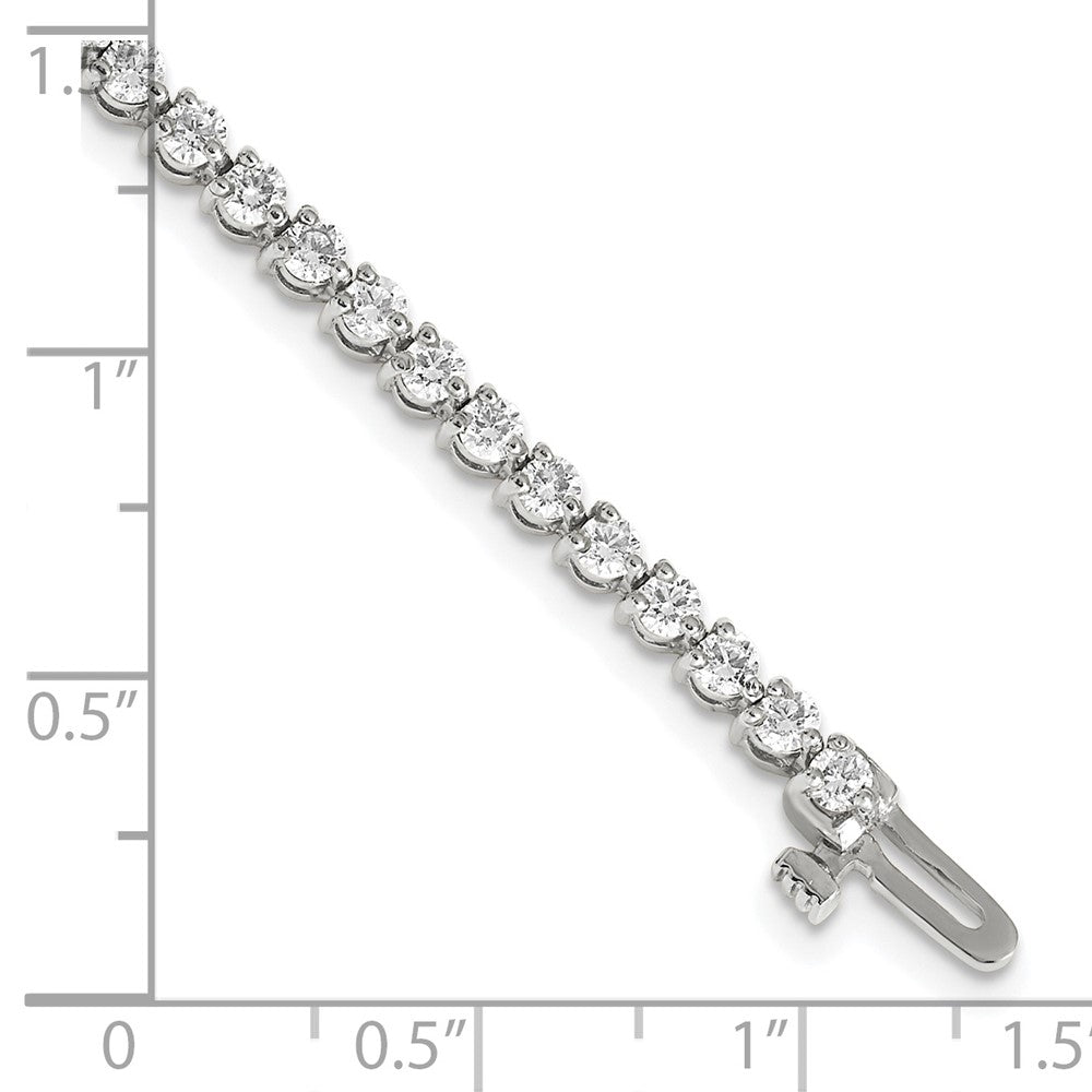 Holds 3.3 carat 56- Round Diamond 3-prong Tennis Bracelet Mounting - WBC