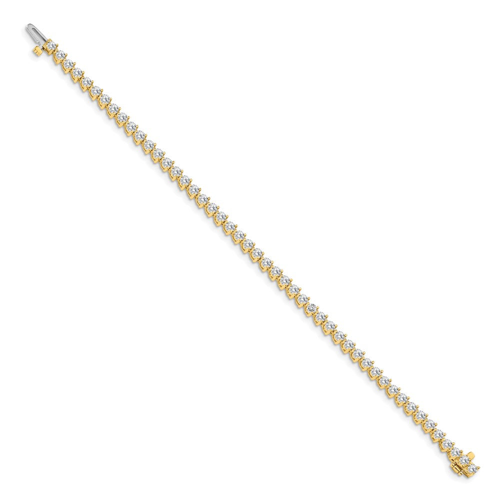 Holds 4.3 carat 47- Round Diamond 3-prong Tennis Bracelet Mounting - WBC