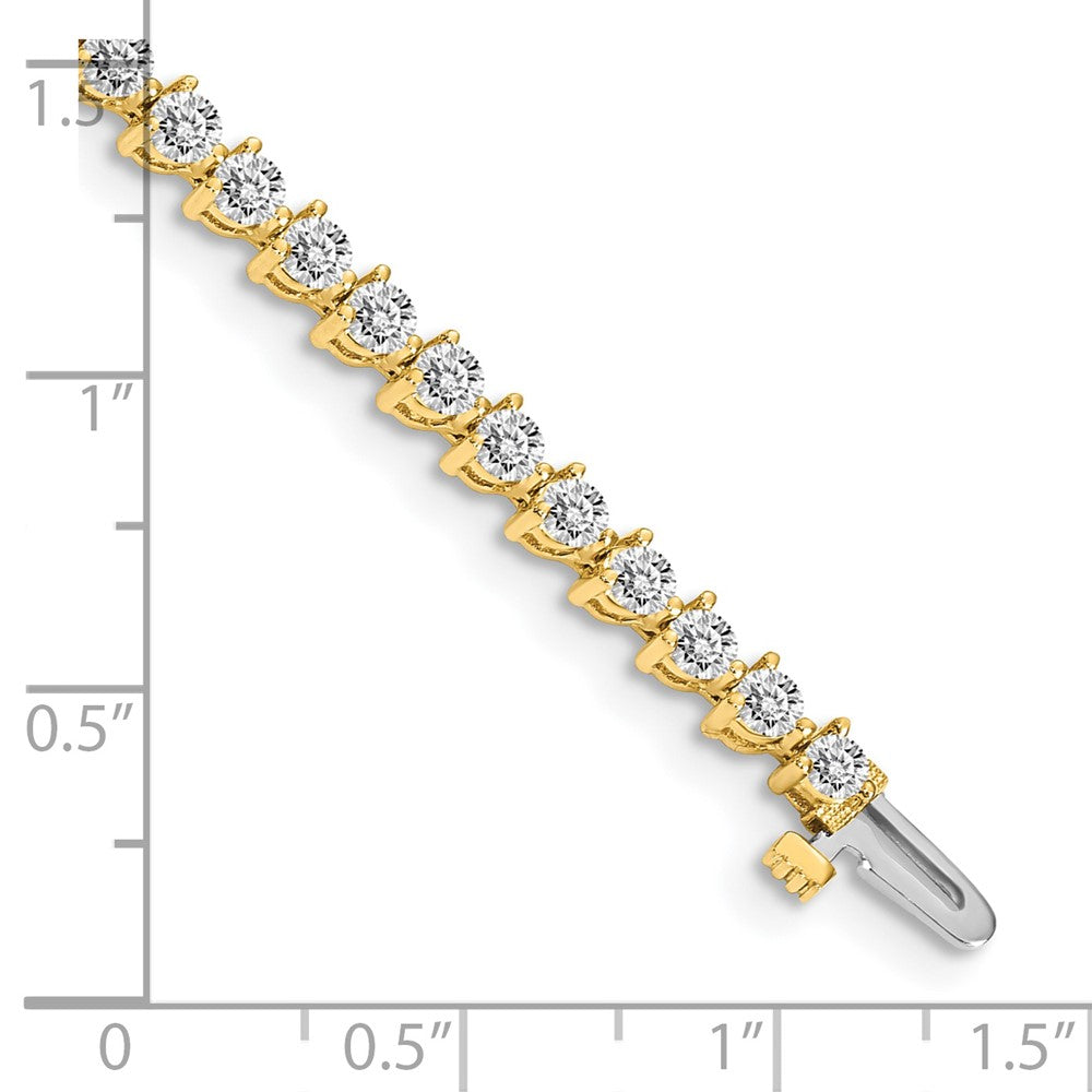 Holds 4.3 carat 47- Round Diamond 3-prong Tennis Bracelet Mounting - WBC