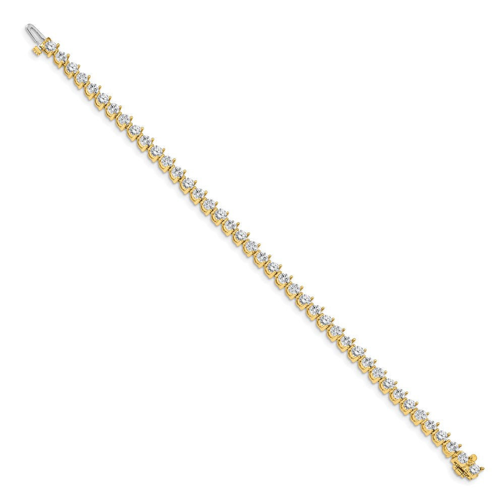Holds 6.15 carat 41- Round Diamond 3-prong Tennis Bracelet Mounting - WBC