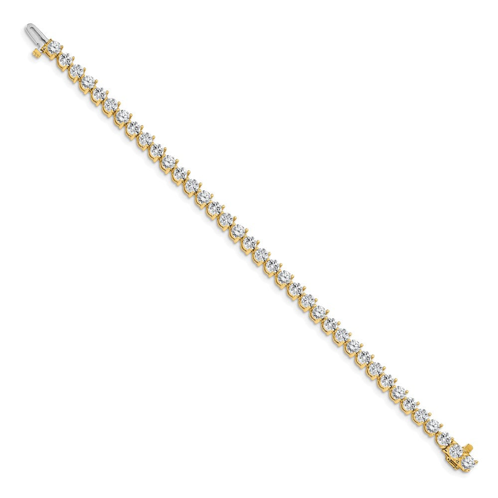 Holds 8.5 carat 37- Round Diamond 3-prong Tennis Bracelet Mounting - WBC