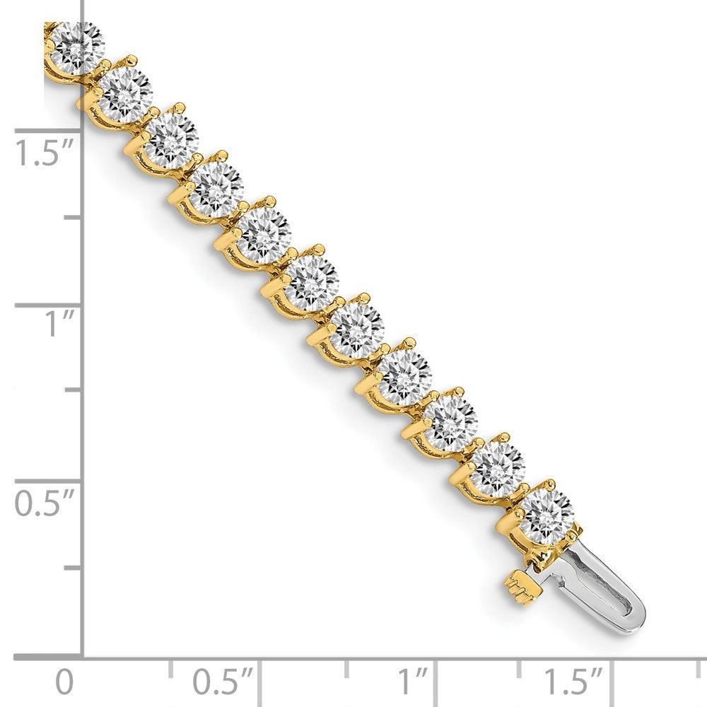 Holds 8.5 carat 37- Round Diamond 3-prong Tennis Bracelet Mounting - WBC