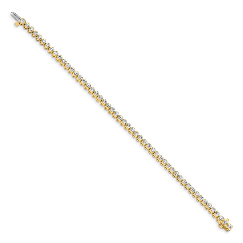 Holds 3.06 carat 52- Round Diamond 2-prong Tennis Bracelet Mounting - WBC