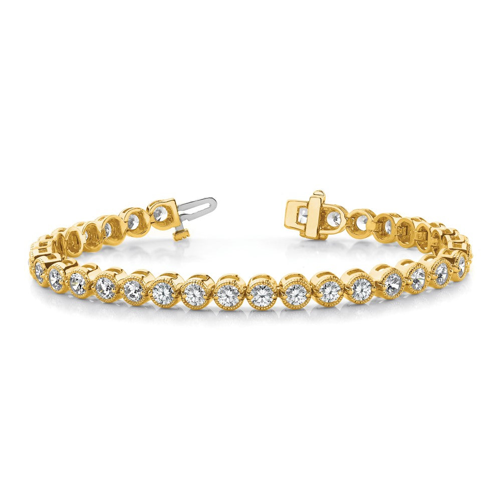 Holds 3.06 carat 52- Round Diamond 2-prong Tennis Bracelet Mounting - WBC